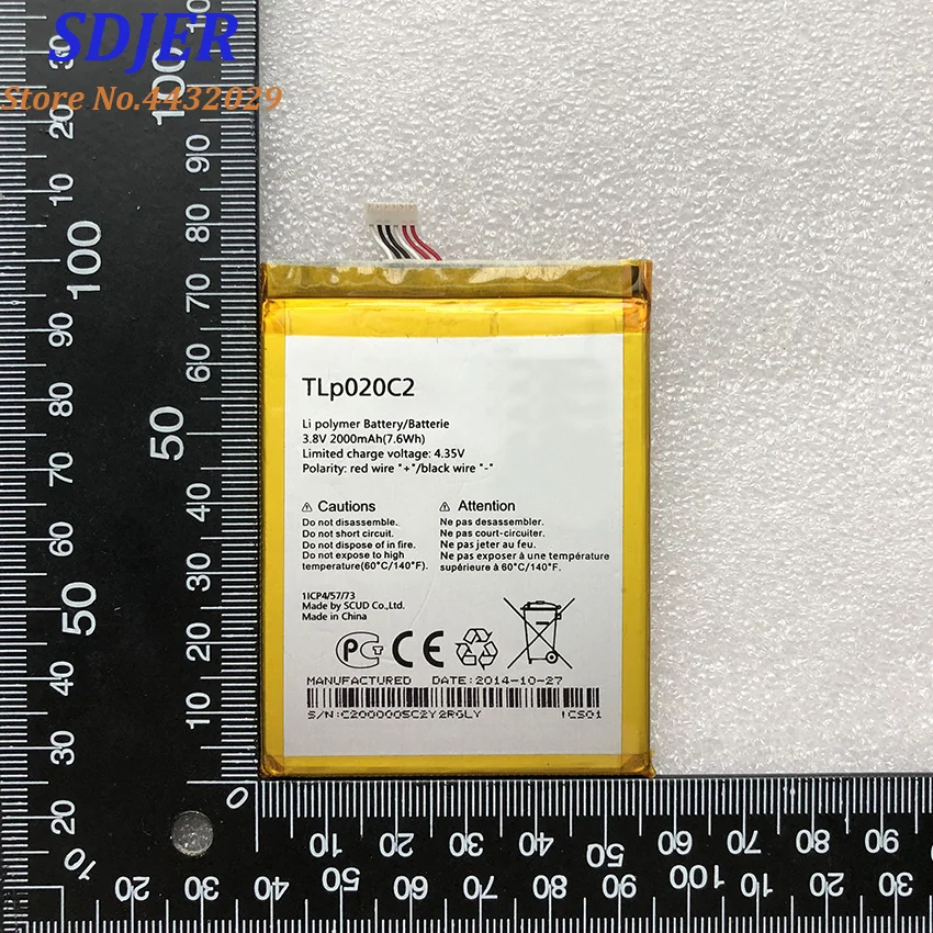 TLP020C2 2000 мАч аккумулятор для Alcatel Idol x1s 6034R S950 Idol x 6037y 6040x6032 TCL S950 аккумулятор смартфона