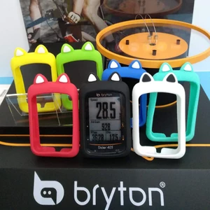 Силиконовый чехол для велокомпьютера Bryton Rider 450 Rider 410 дюйма, мультяшный резиновый защитный чехол + HD пленка (для Bryton 405 410 450)