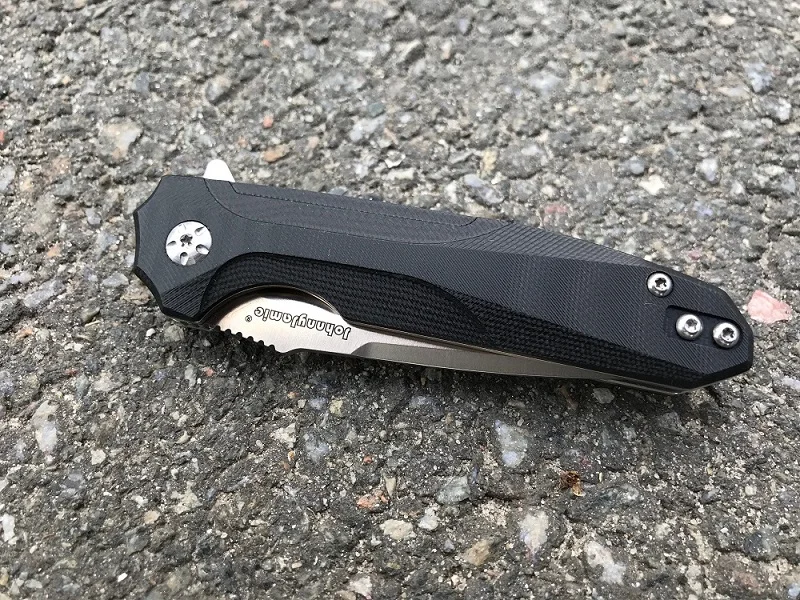 Jonnyjamie подставка для ножей Presidio 1818 маленький EDC Складной нож Черный G10 шарикоподшипник D2 стальной Походный нож для выживания s инструменты