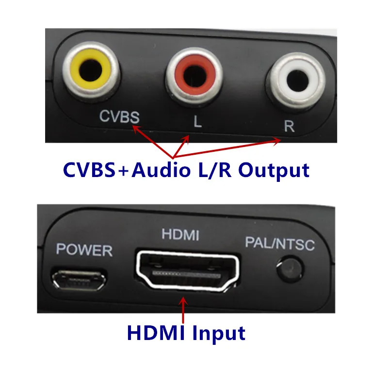 Преобразователь HDMI-AV RCA Composite CVBS для видеоадаптера с L/R аудиовыходом гнездовой