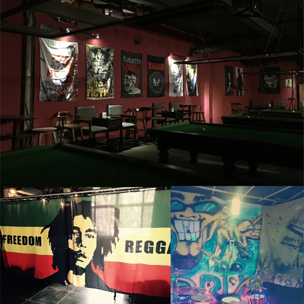 Classic Movie\Rock Band\Creative Pattern Flag Banner Cloth Art Retro Poster Tapestry Wall Sticker Hanging Painting Indoor Decor | Дом и сад