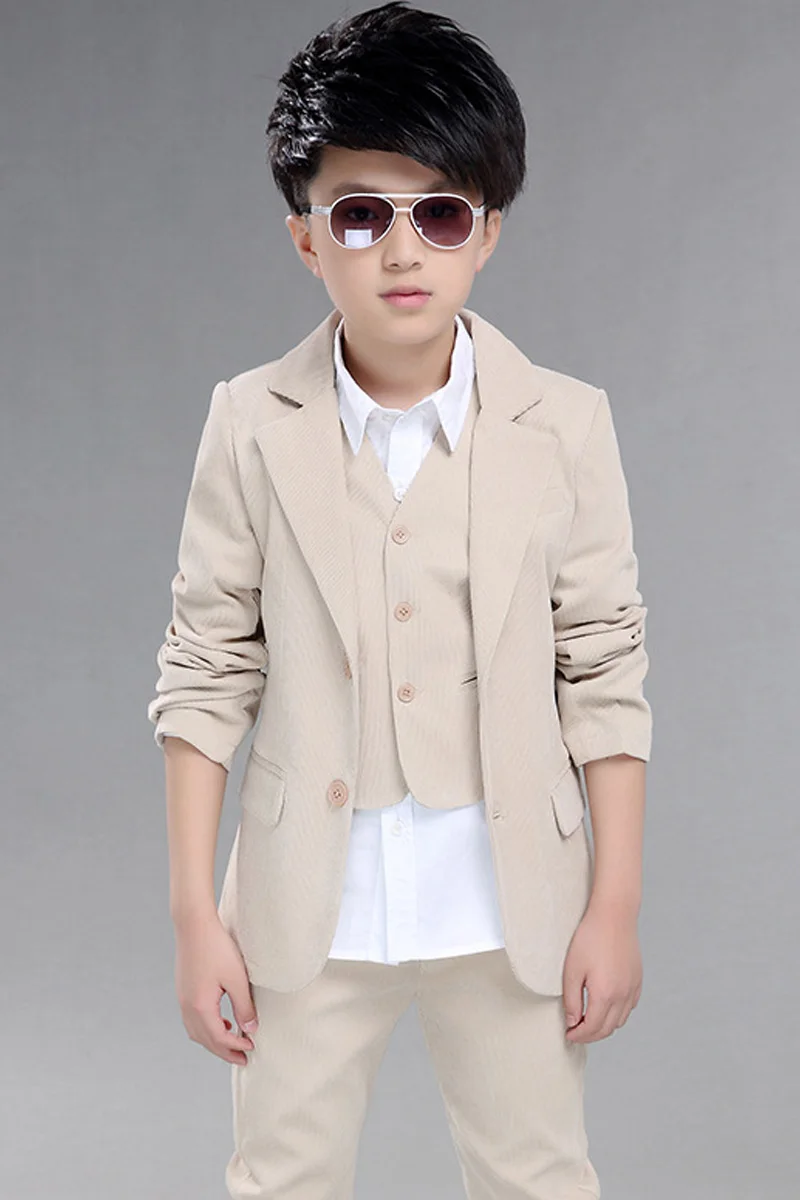 Костюмы для мальчиков Свадебный костюм Enfant Garcon Mariage; блейзер для мальчиков; Garcon; 3 шт./компл. пиджак+ жилет+ брюки для девочек, Meninos 10 для детей 12 лет