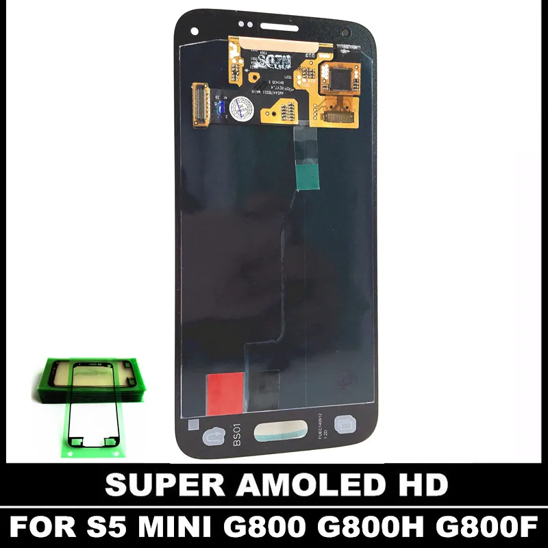 Для samsung Galaxy Super AMOLED S5 Mini G800 G800F G800H ЖК дисплей сенсорный дигитайзер сборка наклейка