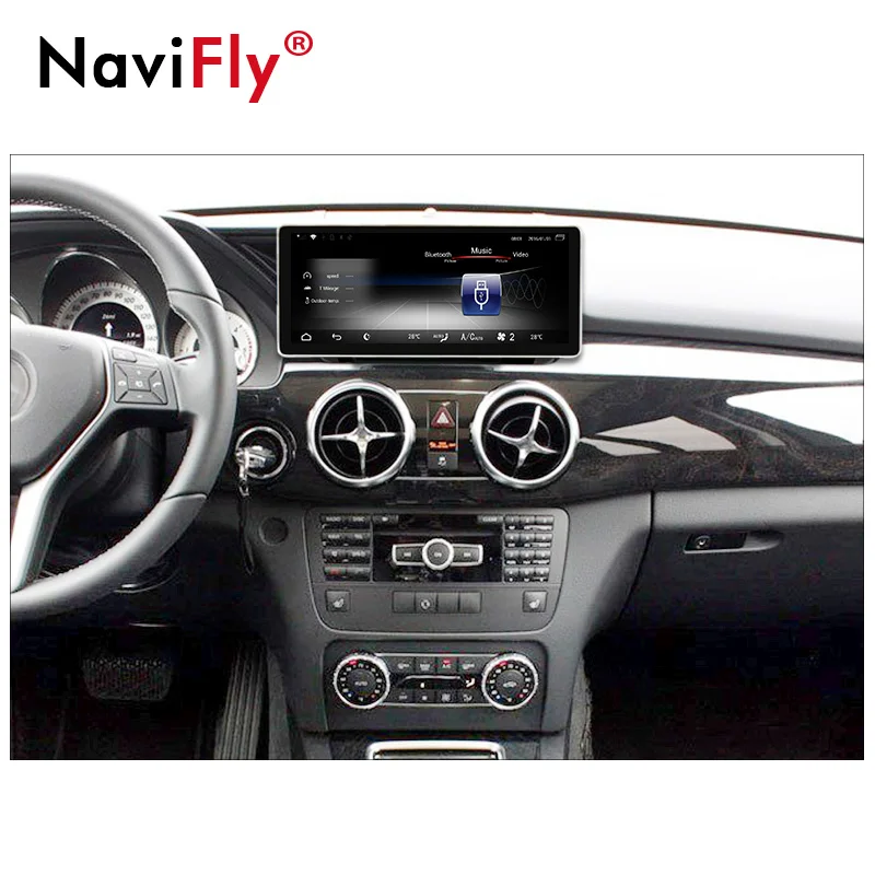 NaviFly 3G RAM 32G ROM 4G LTE автомобильный аудио gps радио плеер для Benz GLK X204 2013 2015 с 10 25 &quotfull touch