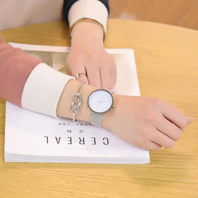 Часы женские элегантные кварцевые с мраморным ремешком | Наручные часы