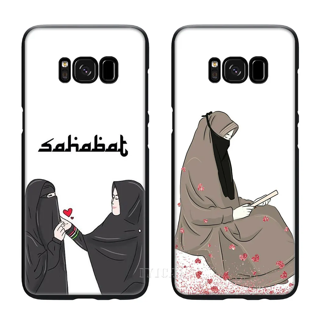IYICAO Muslim Islamic Gril Eyes Soft Silicone Case for Samsung Galaxy S10 S9 S8 Plus S10e S6 S7 Edge Phone |