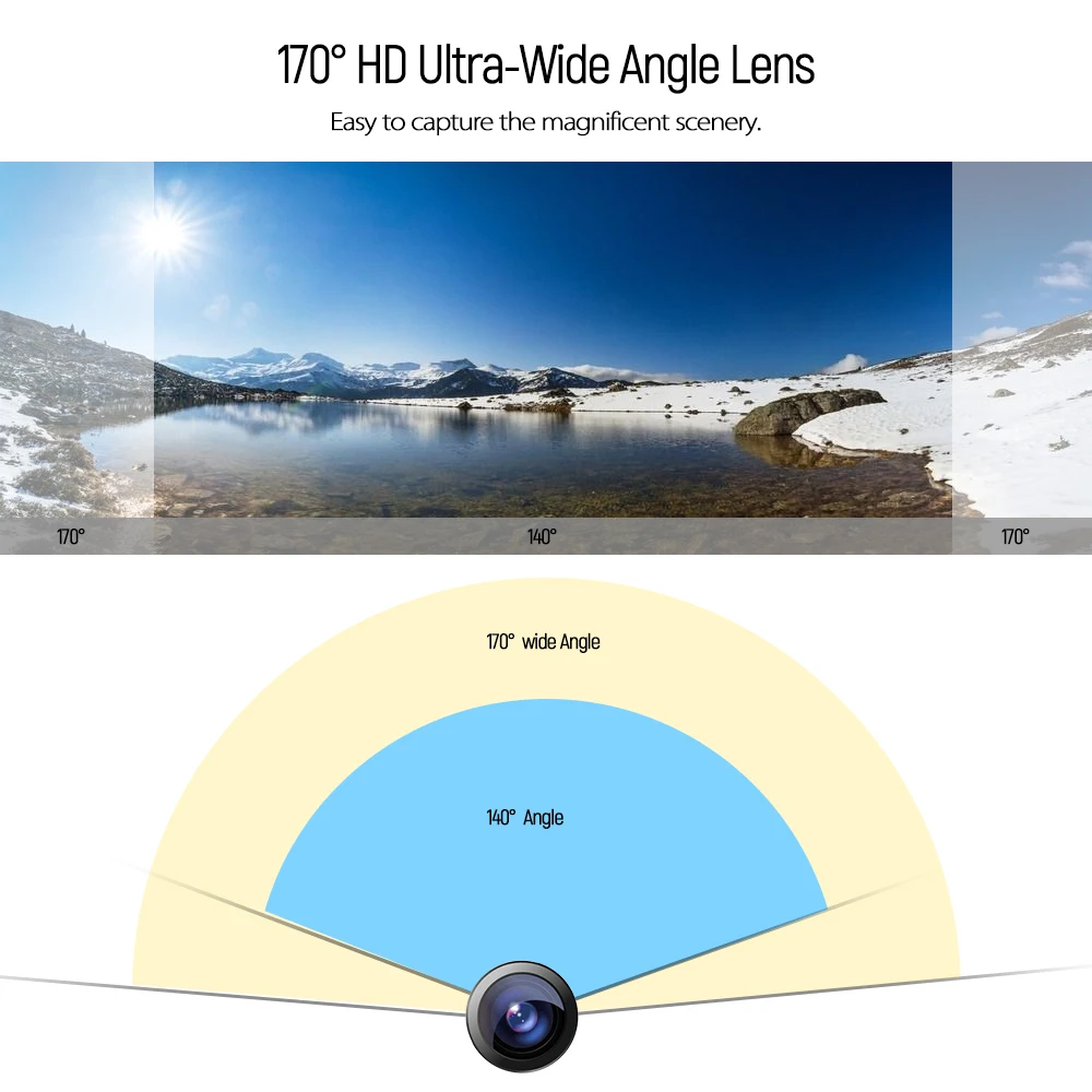 Экшн-камера eken H9 H9R Ultra HD 4K 25fps WiFi 2," экшн-камера 170D для подводного плавания, водонепроницаемая камера на шлем, Спортивная камера