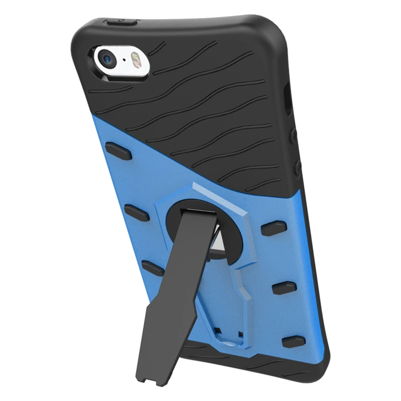 Для Коке iPhone 5s Case Силиконовые ТПУ + PC Hard обложка Мягкая Резина Поворотный Стенд