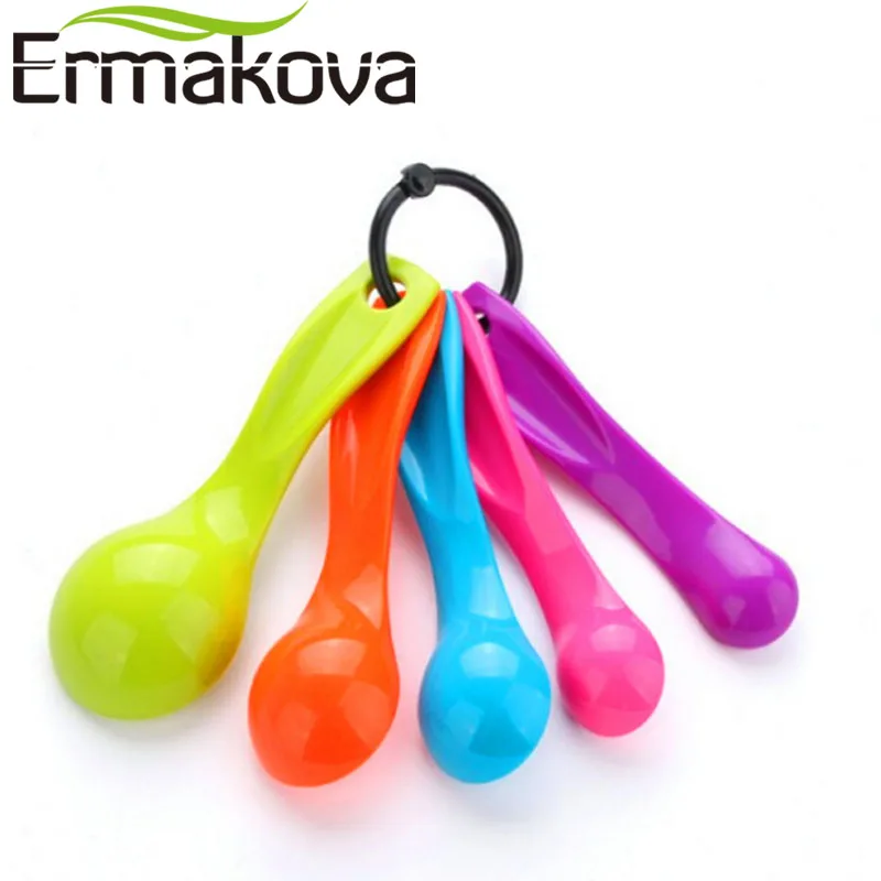 ERMAKOVA(1/2. 5/5/7,5/15 мл) мерная ложка набор из 5 Разноцветные Пластик мерная ложка для сухих жидких ингредиентов инструмент для выпечки