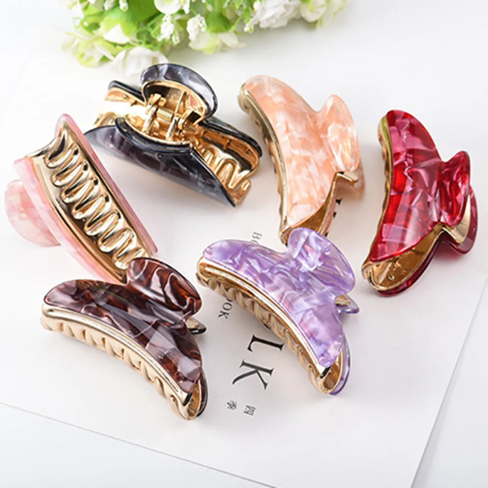 Головные уборы 2 в большой коготь акриловый зажим для волос заколка со стразами