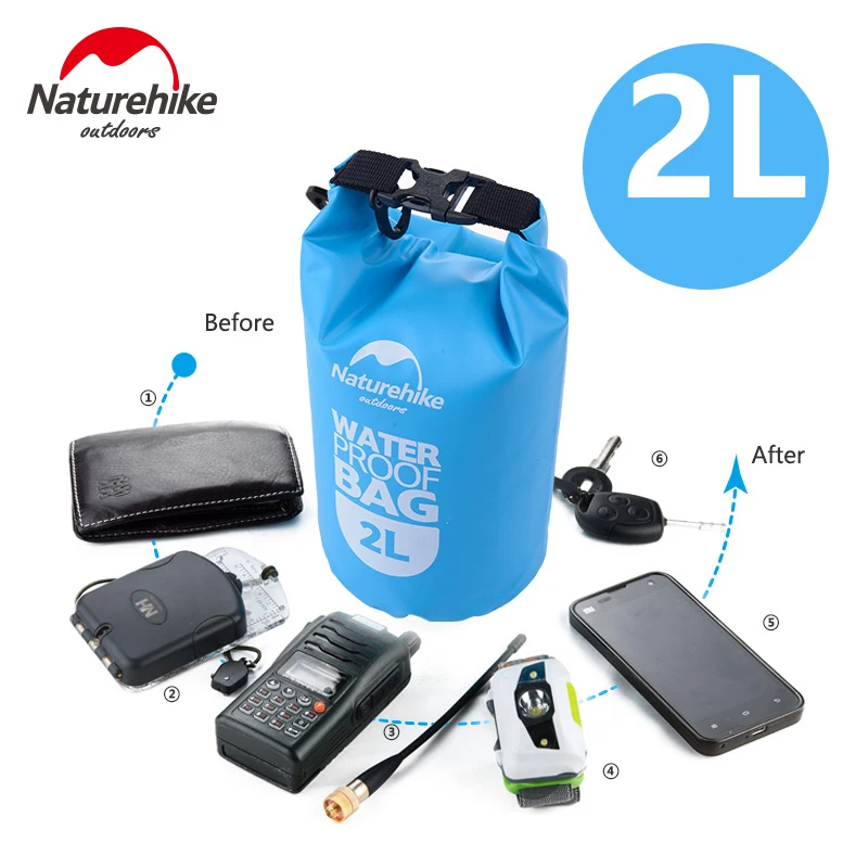 Походная сумка NatureHike для кемпинга хранения 2л 5л рафтинг сухая каякинга