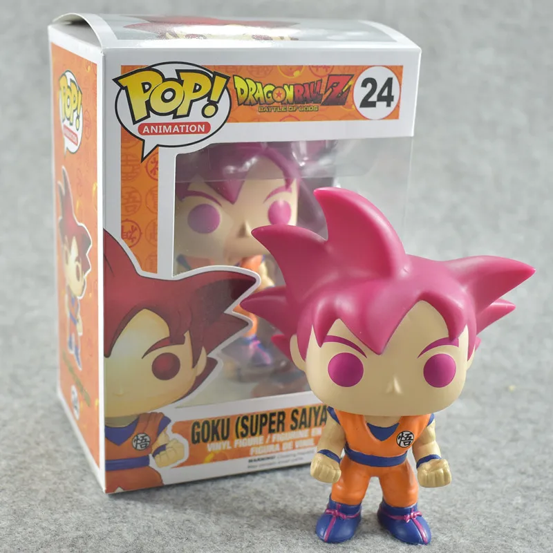 with box Funko поп Dragon Ball Гоку(Супер SAIYAN) винил фигурку Коллекция Модель игрушечные лошадки для детей подарок на день рождения - Цвет: with box