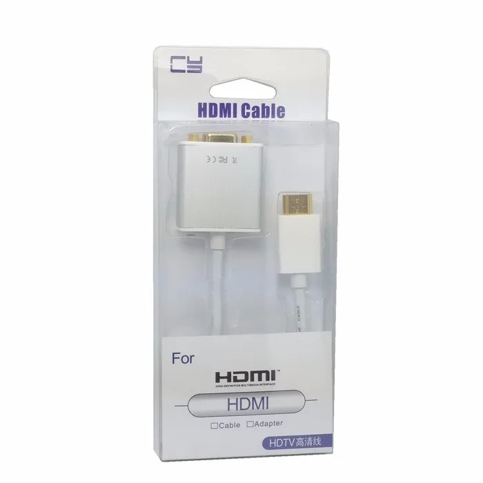100 шт./лот) белый 20 см HDMI на VGA выход адаптер с микро USB питания и аудио видео для проектора монитор Zine сплав оболочки