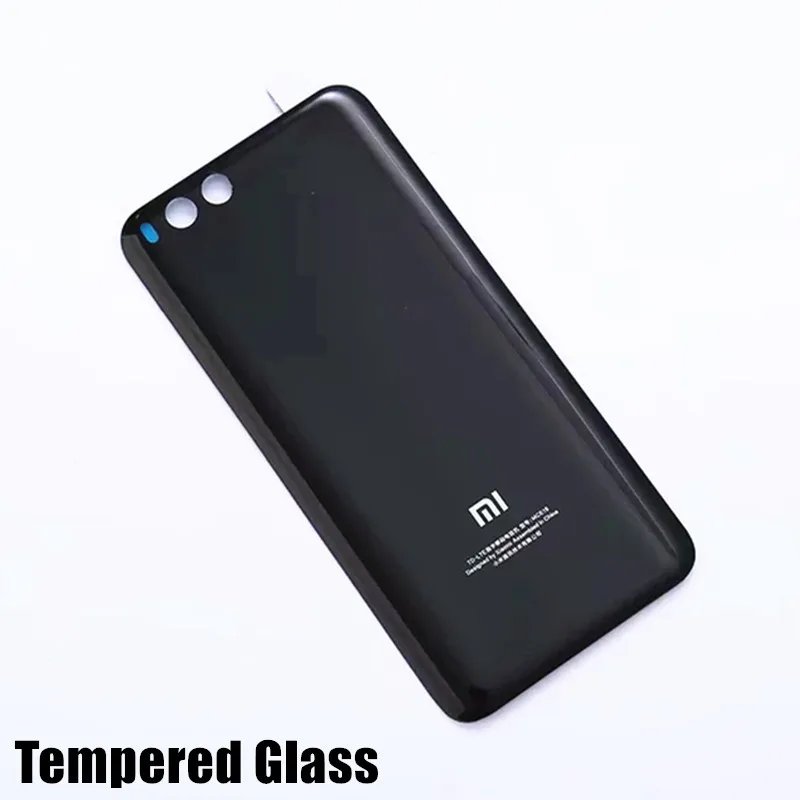 Glass Black Пластиковый и 3D чехол из закаленного стекла для Xiaomi mi 6 mi 6 M6 чехол для телефона mi 6 задняя крышка корпуса батареи Замена - Цвет: Glass Black