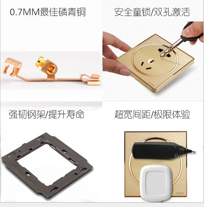 Розетка настенная с двумя USB портами и 5 отверстиями|socket smart|plug inplug wall socket |