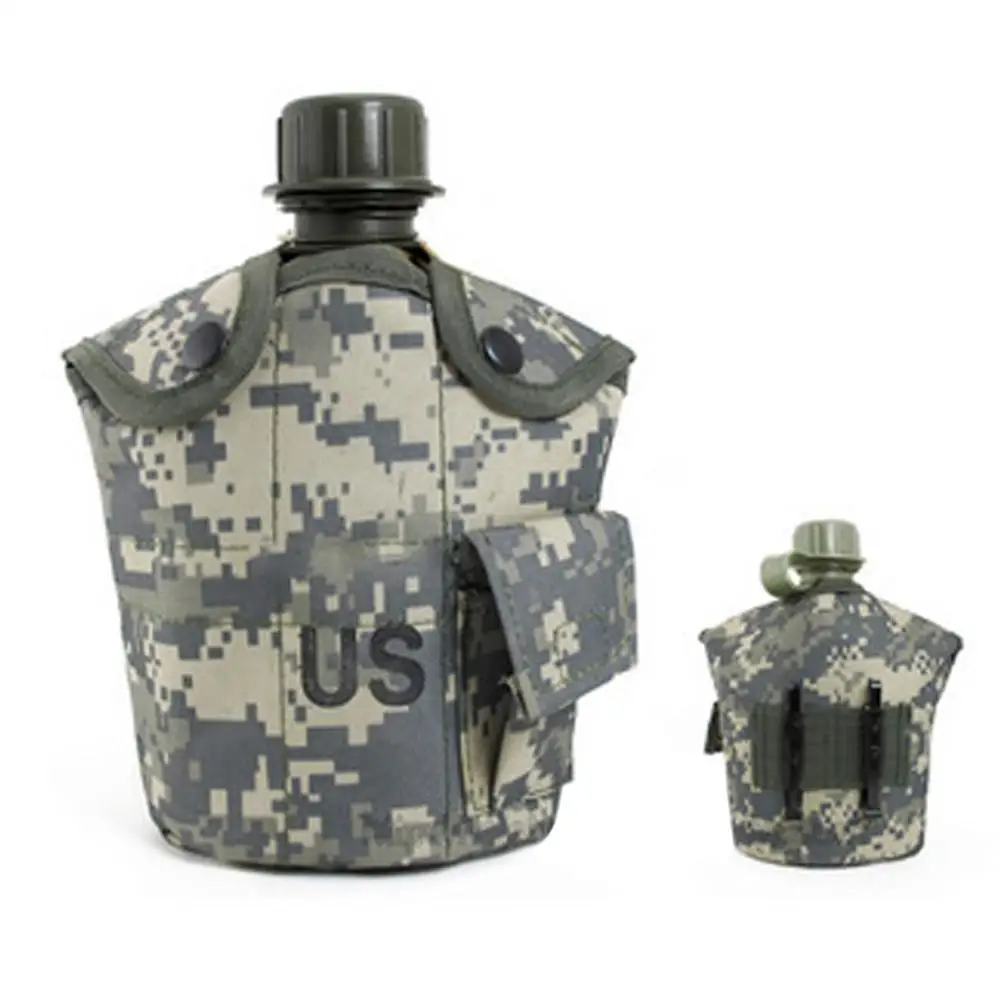 Acu Digital Camoufla Портативная столовая тактическая бутылка для воды армейская чашка термоизоляционный чайник для выживания Военный Кемпинг страйкбол охотничий инструмент - Цвет: Acu Digital Camoufla