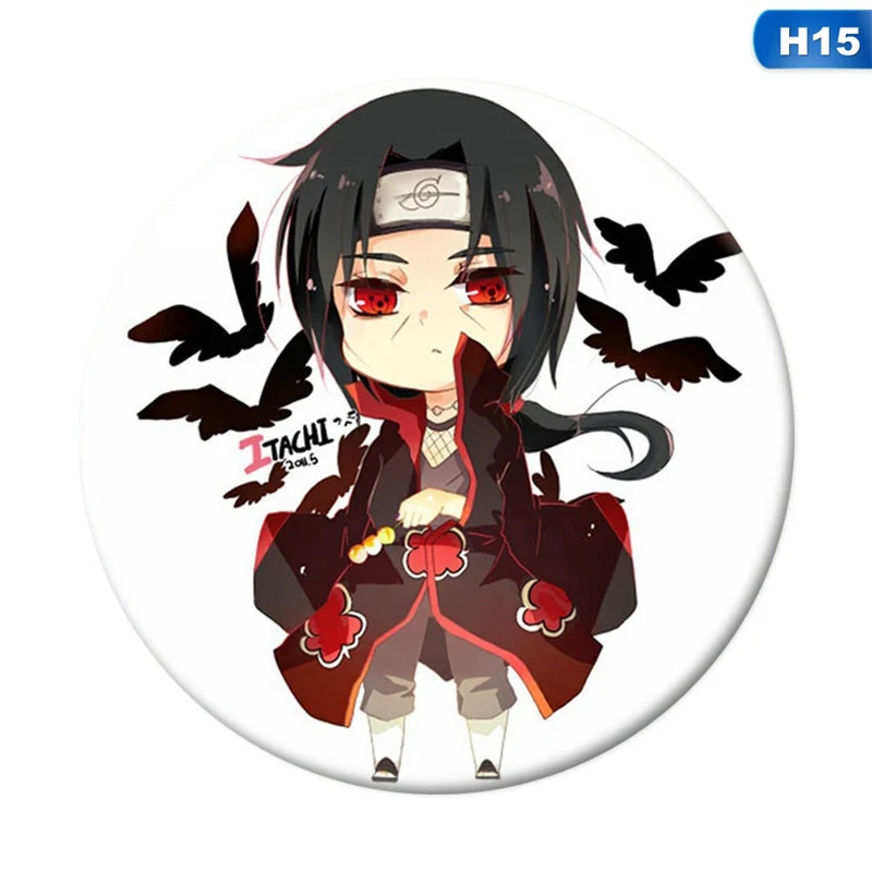 Костюм Наруто значок Косплэй аниме Гаара Uchiha SASUKE uzumaki костюм Наруто Брошь пластиковый держатель - Окраска металла: H15