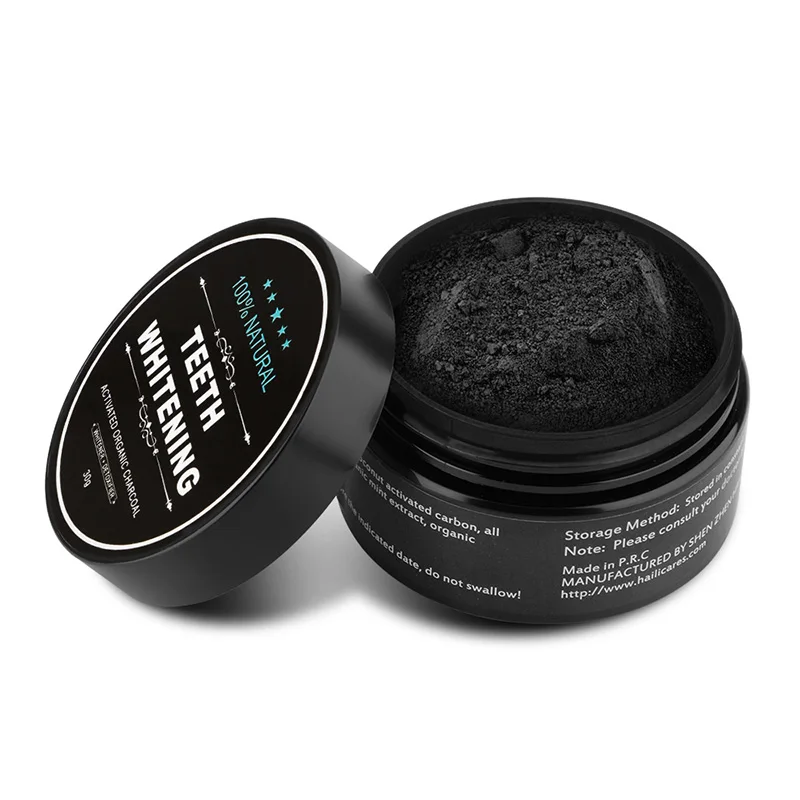 powder Натуральный отбеливающий порошок для зубов дым кофе чай пятновыводитель гигиена полости рта уход за зубами активированный уголь Бамбук Прямая поставка - Цвет: powder