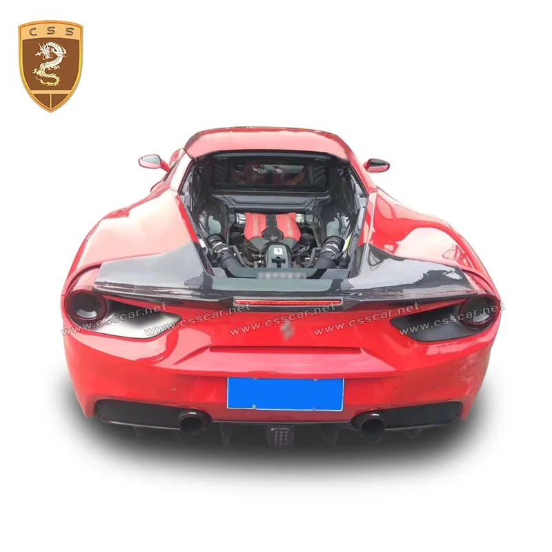 Спойлер из углеродного волокна для 488 GTB 2015 2016 2018 задний спойлер губ Задние