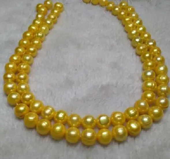 

49" HUGE 11-13MM NATURAL SOUTH SEA GENUINE YELLOW PEARL NECKLACE new GOLD CLASP