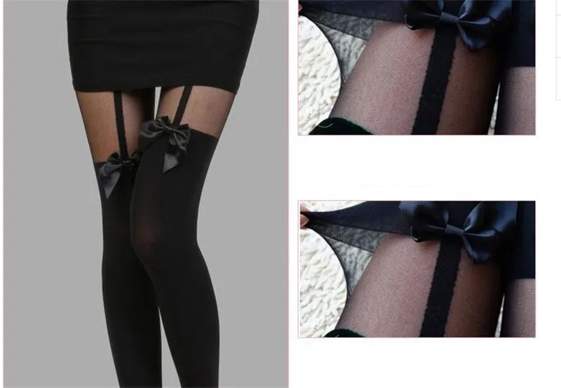 Новинка брендовые черные подвязки Бен-Си с бантом чулки до бедра колготки выше