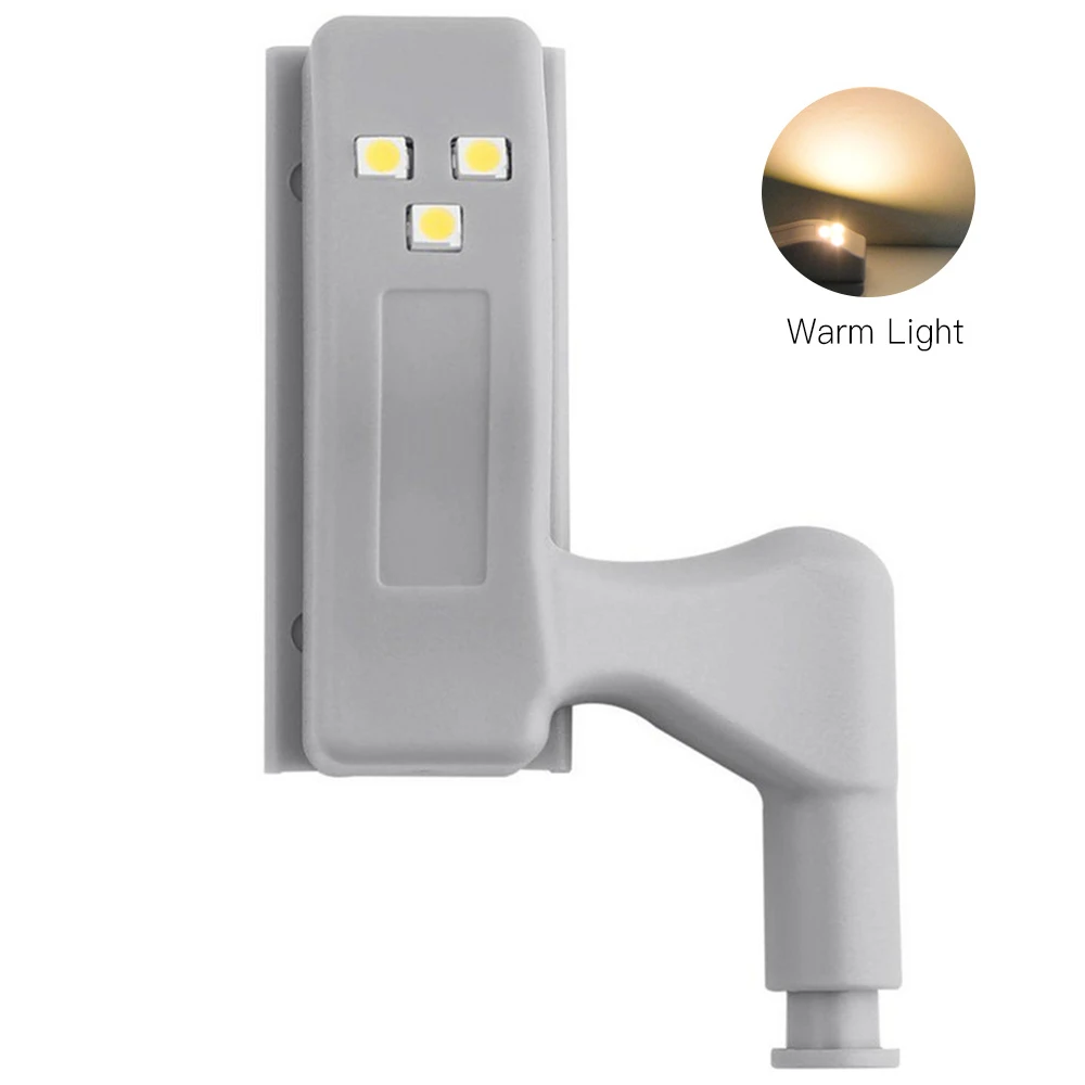 Warm Light XUNATA светодиодный светильник, сенсорный шарнирный светильник для шкафа, умный сенсорный светильник для шкафа, внутренняя Ночная лампа для шкафа с батареей - Испускаемый цвет: Warm Light