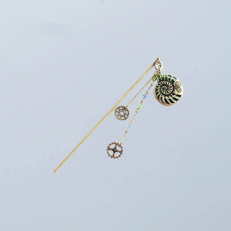 Timlee H057 New Retro Personality Geometry Gear Tassels Alloy Hair Sticks Accessory Wholesale | Украшения и аксессуары