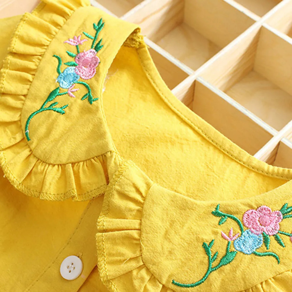 CHAMSGEND Robe Fille Enfant Mariage De Soiree/платья принцессы с короткими рукавами и цветочным
