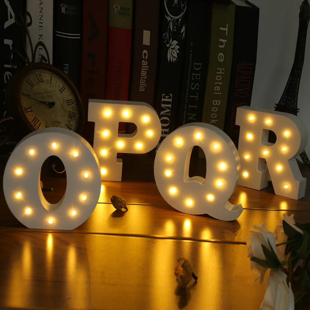 ICOCO новая деревянная 26 букв светодиодная ночнушка для фестиваля лампа вечеринки