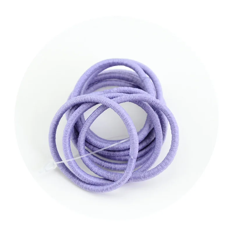 purple 10 шт./партия, сделай сам, прочная эластичная лента для волос, яркие резинки для волос, канатная Резиновая лента, аксессуары для волос для женщин, девушек, конский хвост, держатели - Цвет: purple