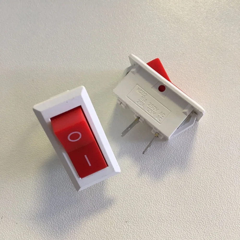 

5 шт. Кулисные переключатели белые пластик 15A/250V 20A/125V