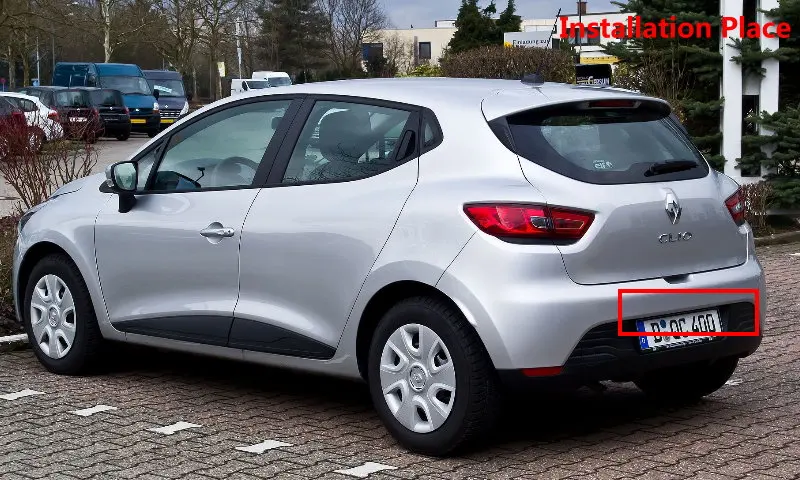 Камера заднего вида для Renault Clio 4 IV 2012~, подключается к оригинальному заводскому экрану, монитор, светильник номерного знака, камера
