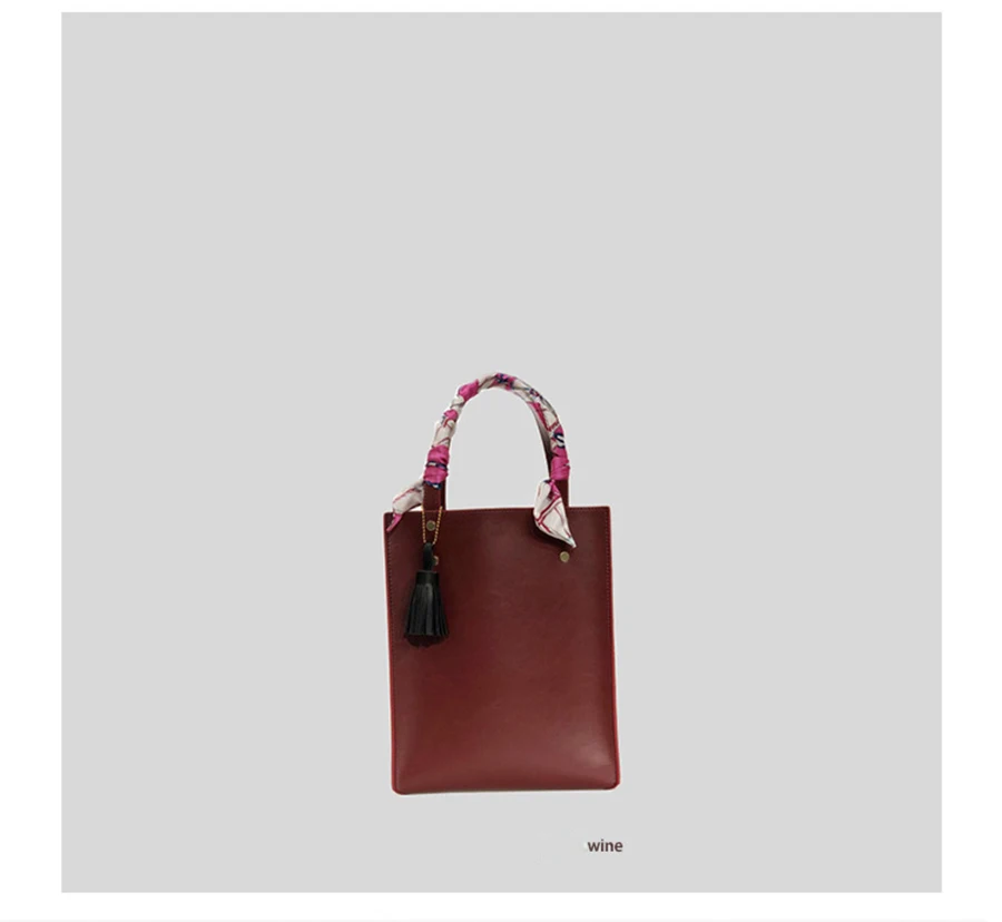 DUSUN 2pcs/Set Women Bag Tassel Pure PU Leather Shoulder Crossbody Bag Women Handbag Scarves Set Large Tote Female Shopping Bag