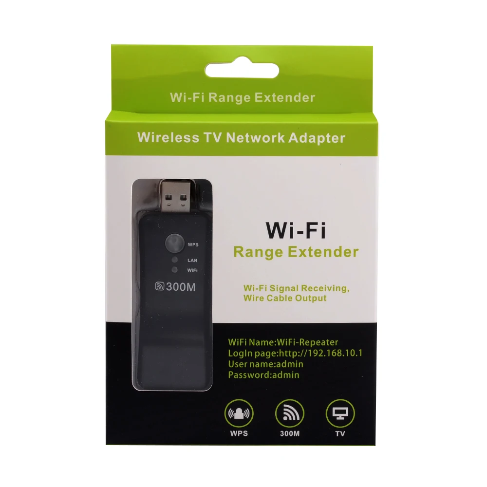 300Mbps 2.4GHz Universal USB Wireless Wifi Repeater Range Extender AP Mode With Rj-45 Ethernet For Samsung Sony LG Smart TV