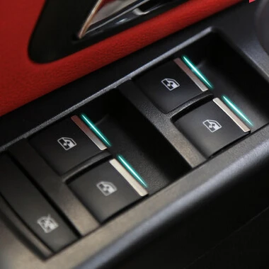 7 шт. автомобильный Стайлинг отделка окна подъемные кнопки блестки наклейка