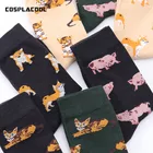 Милые хлопковые носки в японском стиле с изображением собаки в стиле Харадзюку, модные классные хипстерские женские носки для скейтборда с изображением животных