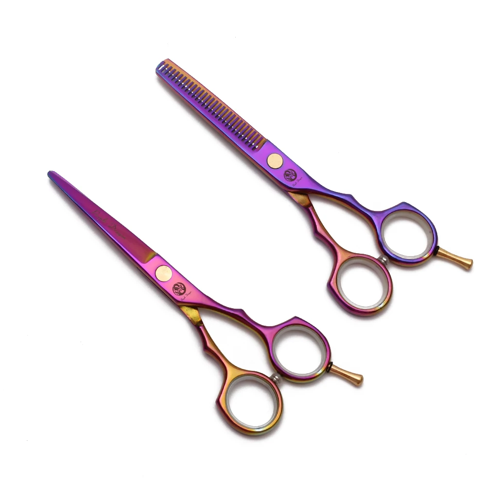 5," нержавеющая Фиолетовый Профессиональный грумминг ножницы нормальные ножницы филировочные ножницы для домашних животных ножницы для собак Ножницы для пальцев Z1104