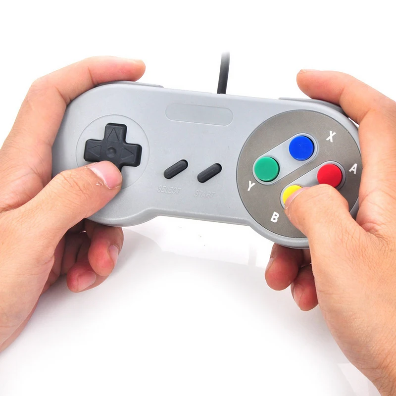 Портативный игровой джойстик в стиле ретро USB контроллер для SNES подходит Windows ПК