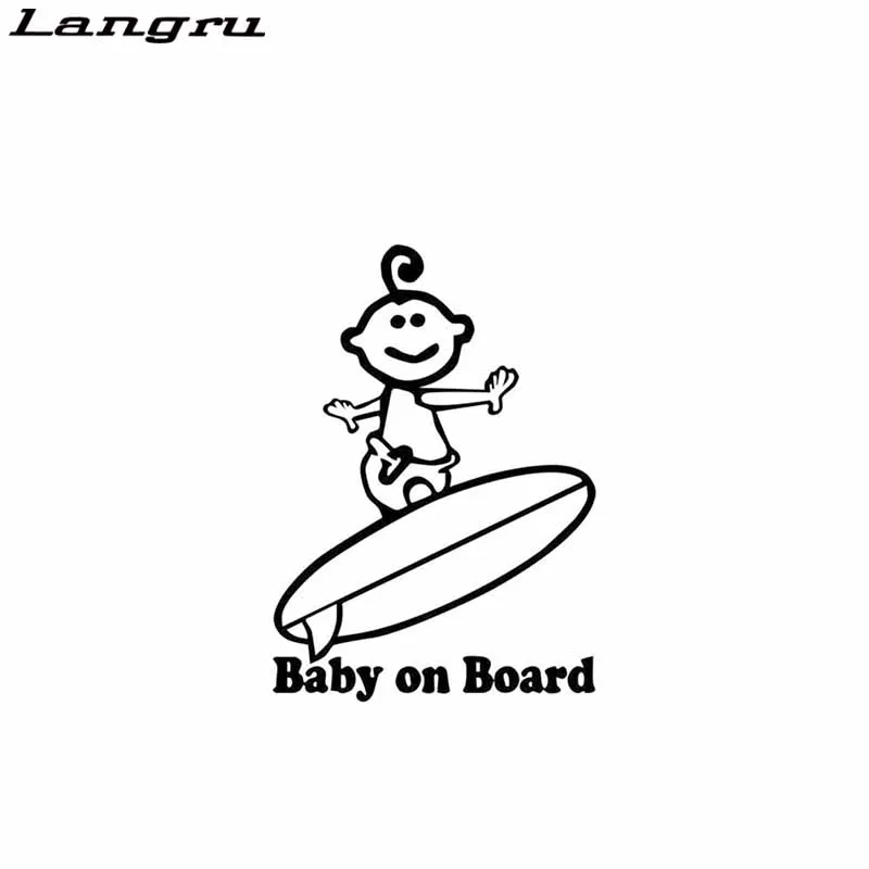

Langru Baby On Board виниловая наклейка автомобиль стикер бампер или окно аксессуары автомобильный Стайлинг декоративный Jdm