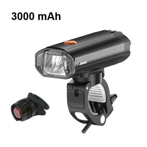 3000 mAh taillight NEWBOLER, немецкий стандарт, светильник-вспышка для велосипеда, 4000 мА/ч, велосипедный светильник, передний и задний светильник, комплект, USB СВЕТОДИОДНЫЙ светильник на голову, аксессуары, крепление - Цвет: 3000 mAh taillight