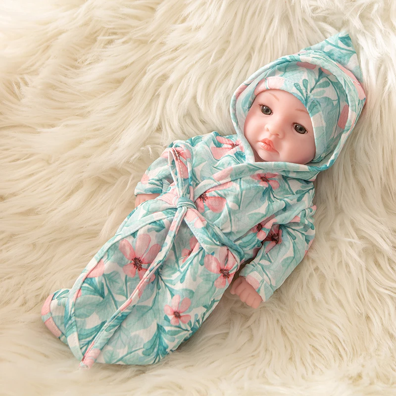 10 дюймов полный тела силикона Reborn младенцы кукла Ванна игрушка реалистичные Новорожденные куклы