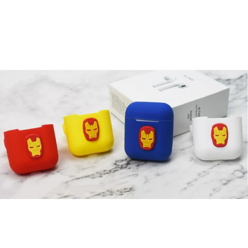 Мультфильм мягкий силиконовый чехол для Apple Airpods ударопрочный гарнитура Чехлы