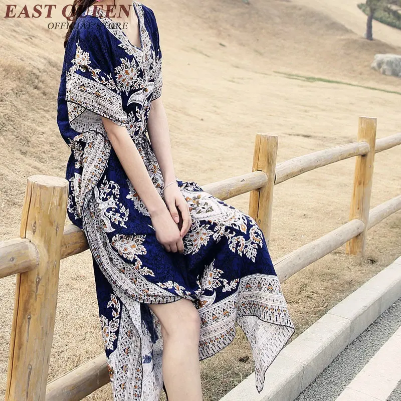 2018 Летнее Длинное Платье в стиле хиппи винтажные платья этническом с цветочным