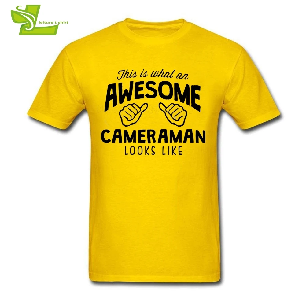 Awesome Cameraman Looks Like T shirt Man Short Sleeve Tee Male Newest Big Tops Cool Customized Loose Guys Shirts | Мужская одежда
