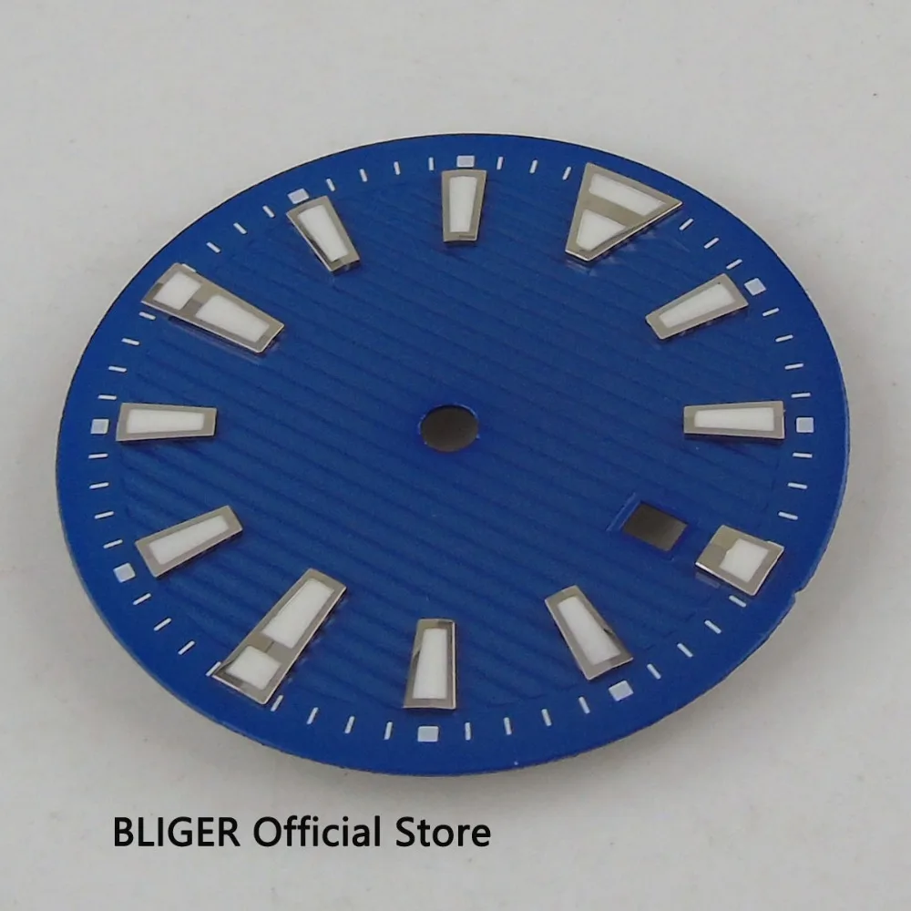 Классический BLIGER 34 1 мм синий стерильные окно с датой набора циферблат подходит
