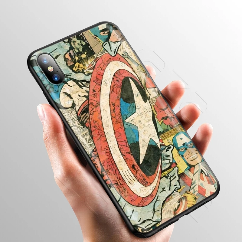 3 Чехол Lavaza Marvel Человек-паук Капитан Америка для iPhone 11 Pro XS Max XR X 8 7 6 6S Plus 5 5S se - Цвет: 3
