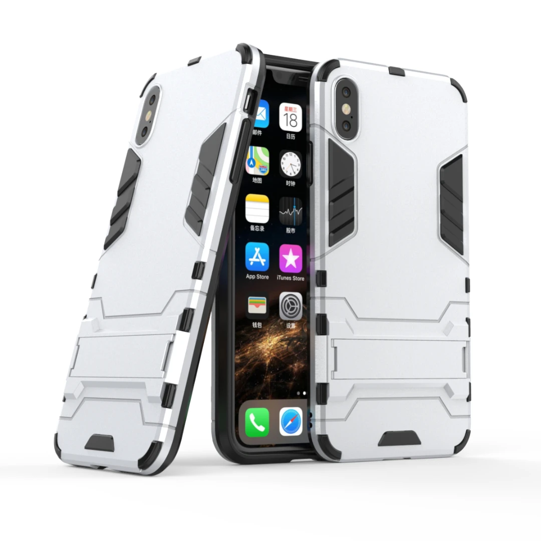 Роскошный защитный Ударопрочный силиконовый пластиковый чехол для iphone XS MAX Hybrid XR