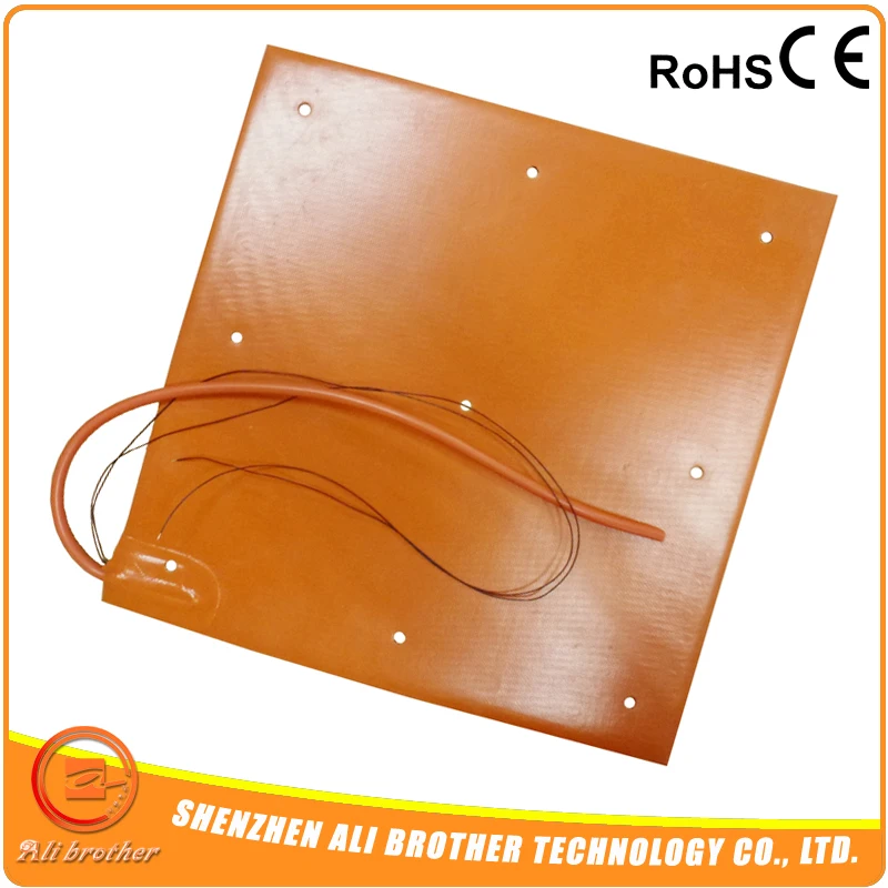 Гибкий силиконовый нагреватель постоянного тока для 3D принтера 400x400 мм 1000 вт @ 220 в