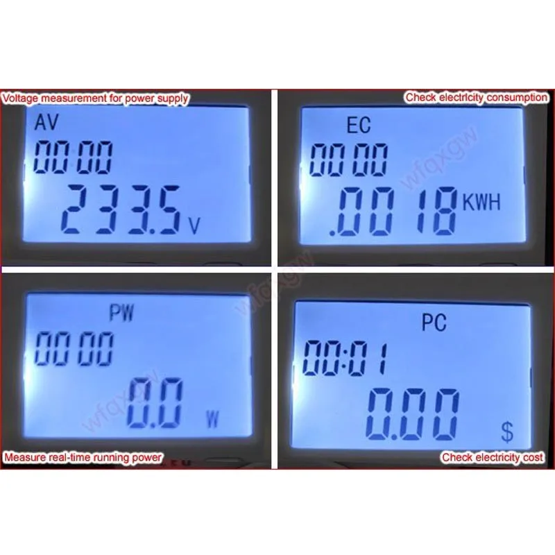 Партия цифровой Ватт метр мощность энергии ватт измеритель напряжения монитор