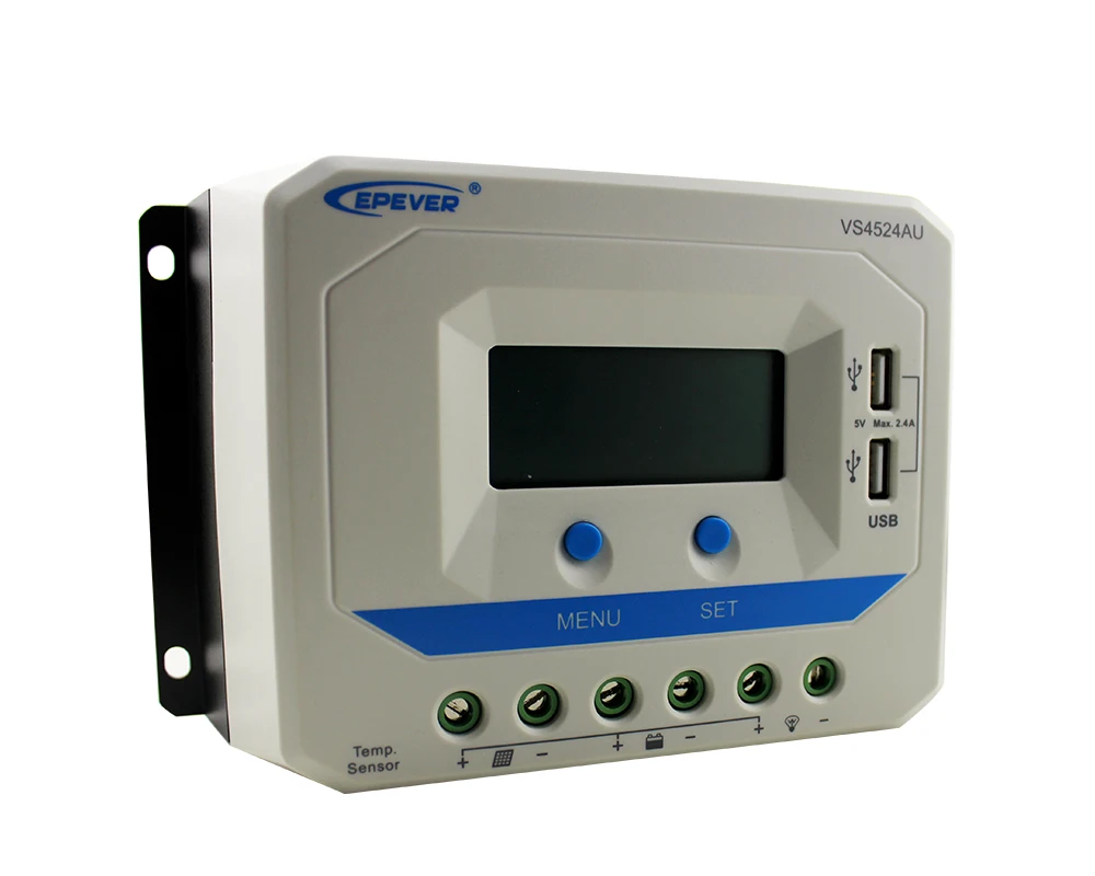 VS4524AU 45A 12В/24В epever Солнечный контроллер ЖК-дисплей 5VDC выход USB для зарядки